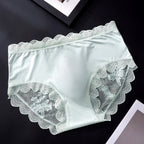 MemoSkin men's lightweight lace briefs in light green, featuring breathable cooling stretch fabric, subtle floral lace detailing, and 3D pouch support for all-day wear.