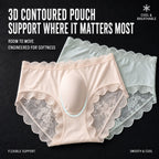 MemoSkin men's 3d contoured pouch lace briefs feature breathable cooling fabric, flexible support, and smooth seamless fit for comfortable everyday wear.