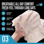 MemoSkin men's lightweight lace briefs feature graphic highlighting enhanced airflow, skin-dry comfort, breathable sheer fabric, and all-day fresh support for long daily wear.