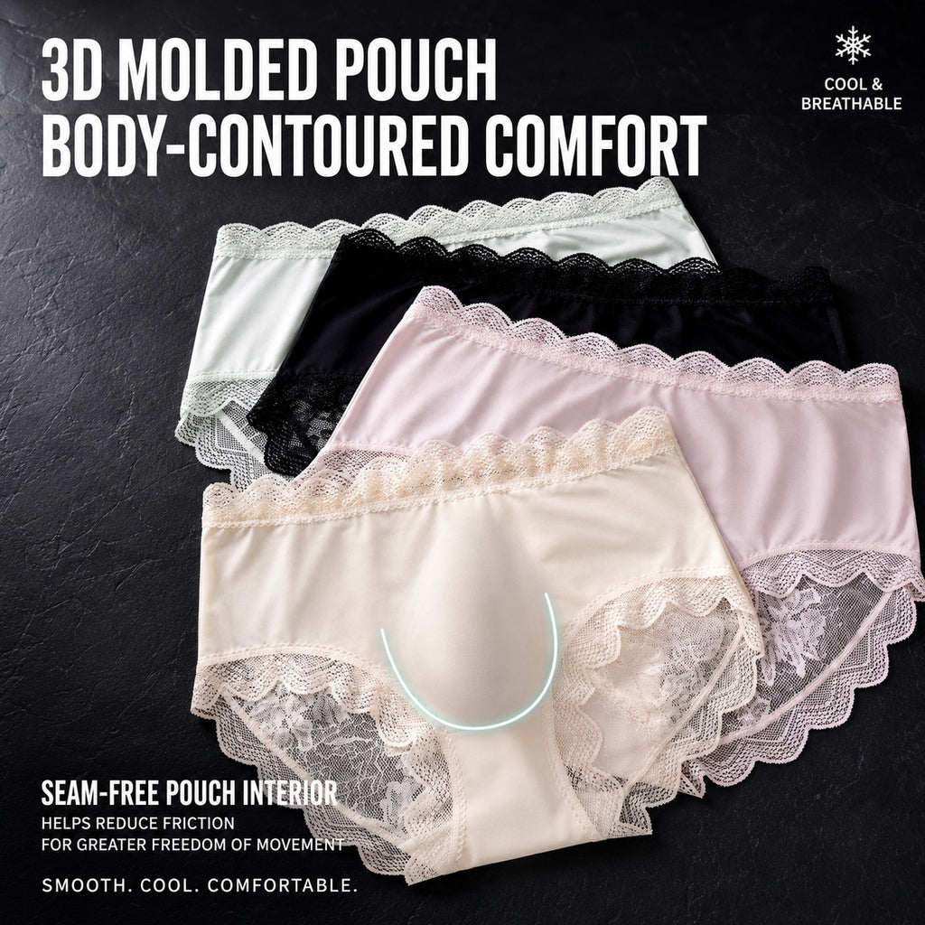 MemoSkin men's lightweight lace briefs featuring a 3D molded contoured pouch, seam-free interior to reduce friction, and breathable stretch fabric for comfortable all-day support.
