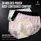MemoSkin men's lightweight lace briefs featuring a 3D molded contoured pouch, seam-free interior to reduce friction, and breathable stretch fabric for comfortable all-day support.