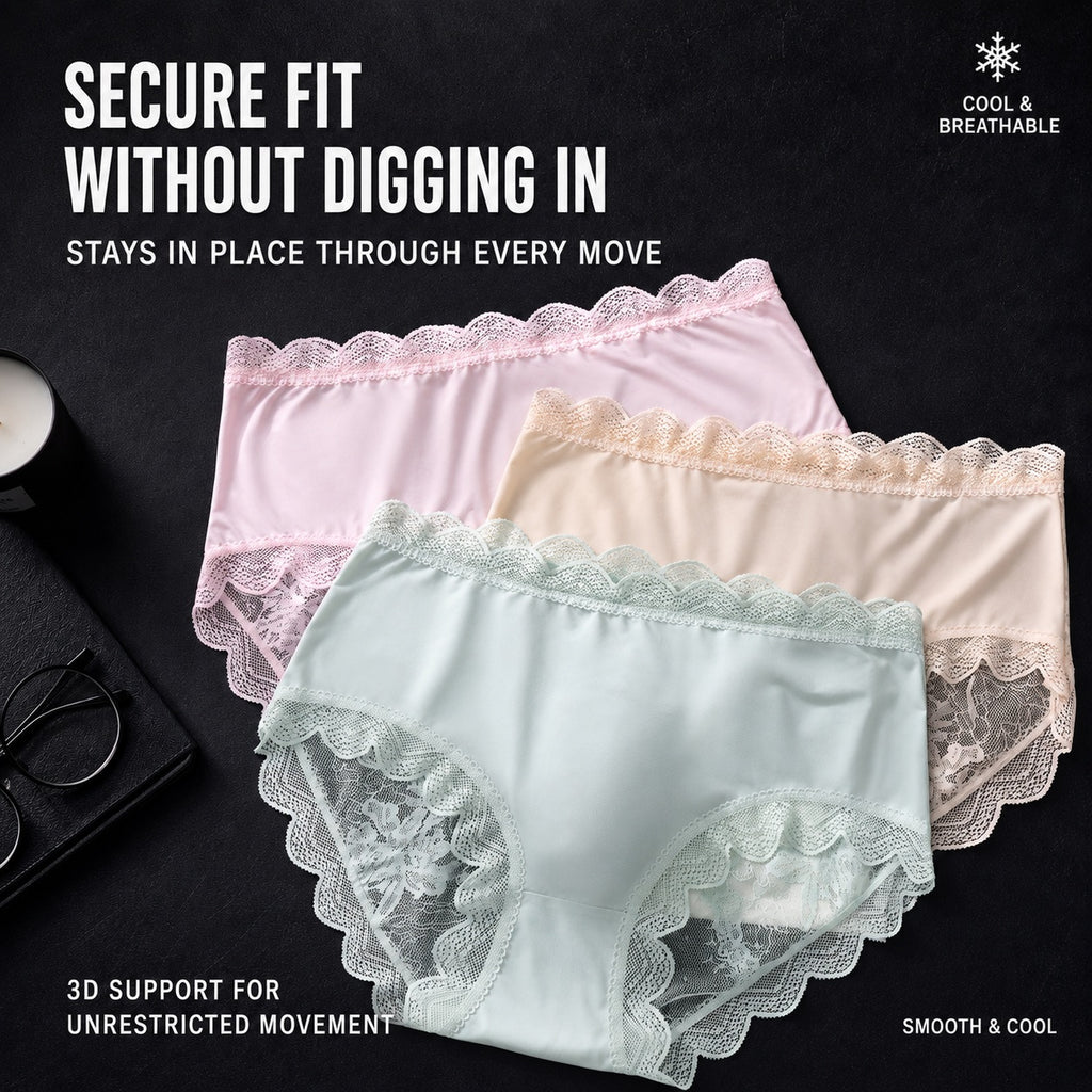 MemoSkin men's lightweight lace briefs feature graphic highlighting a secure fit without digging in, 3D contoured support pouch, and breathable stretch fabric for comfortable everyday movement.