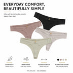 Side view of flexible stretch waistband on MemoSkin women's no-show lace panties for a non-restrictive fit